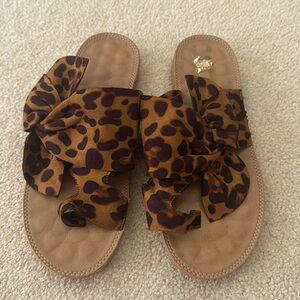 Leopard print sandals